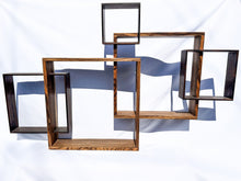 Load image into Gallery viewer, Midcentury Interlocking Box Unit - Zebrawood and Macassar Ebony

