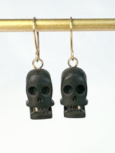 Load image into Gallery viewer, Ebony Skull Earring
